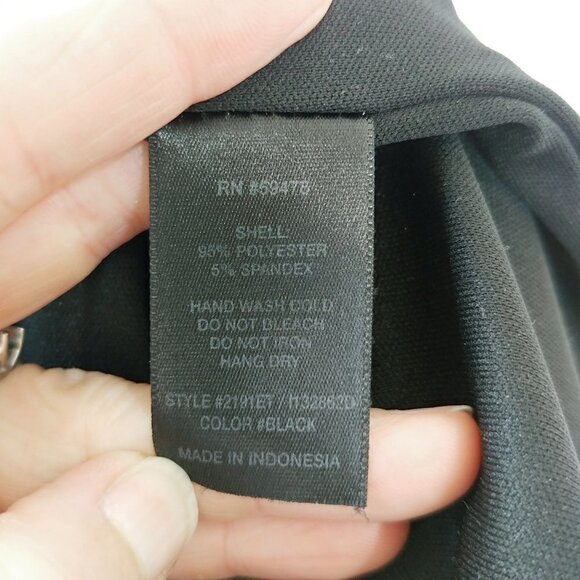 Donna Ricco Sheath Dress Womens 4 Black 3/4 Sleeve Keyhole Neck Exposed Zipper - Picture 7 of 9